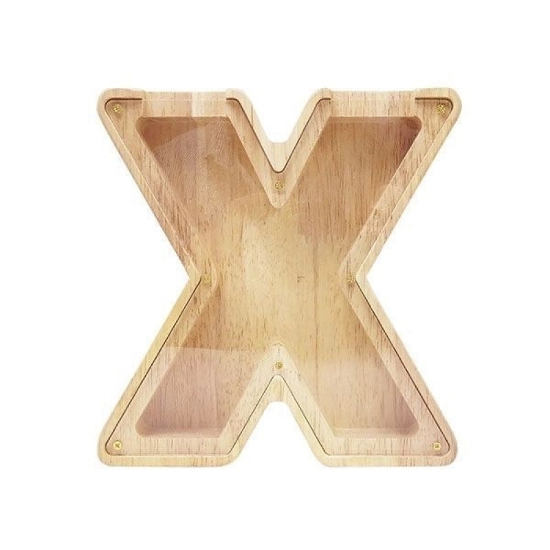 Personalized Wooden English Letter Piggy Bank Coin Cash Box|Home Decor & Storage