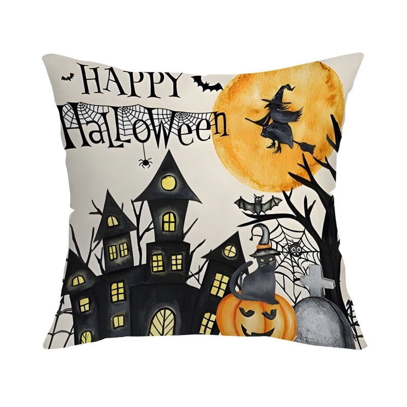 Nordic Halloween Pumpkin Letter Pillow for Couch & Sofa | Home Decor & Holiday Accessories