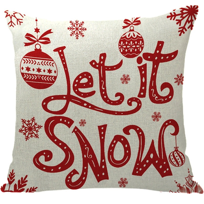 Winter Snowflake and Elk Linen Pillow Covers|Home Decor Pillows