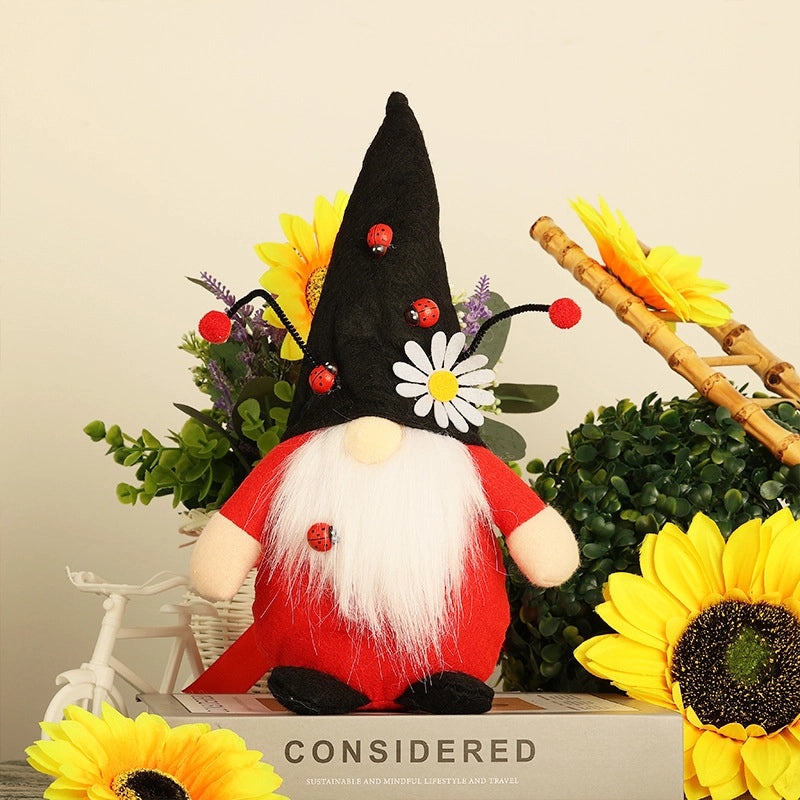 New All Saints Ladybug Faceless Doll Plush Christmas Home Window Decoration|Home Decor Plush Toys