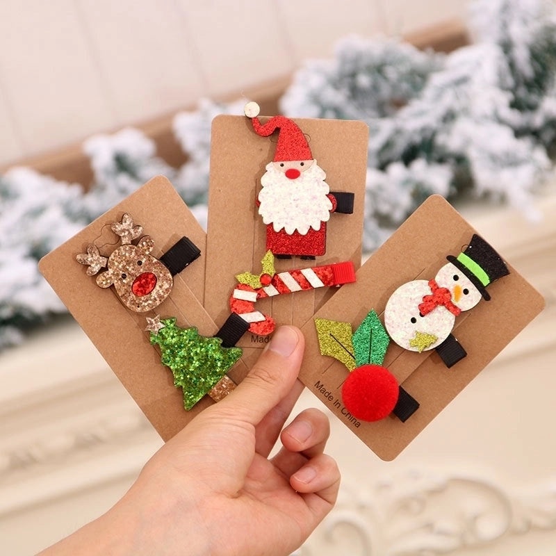 Colorful Christmas Hairpin Set for Children | Kids Hair Accessories