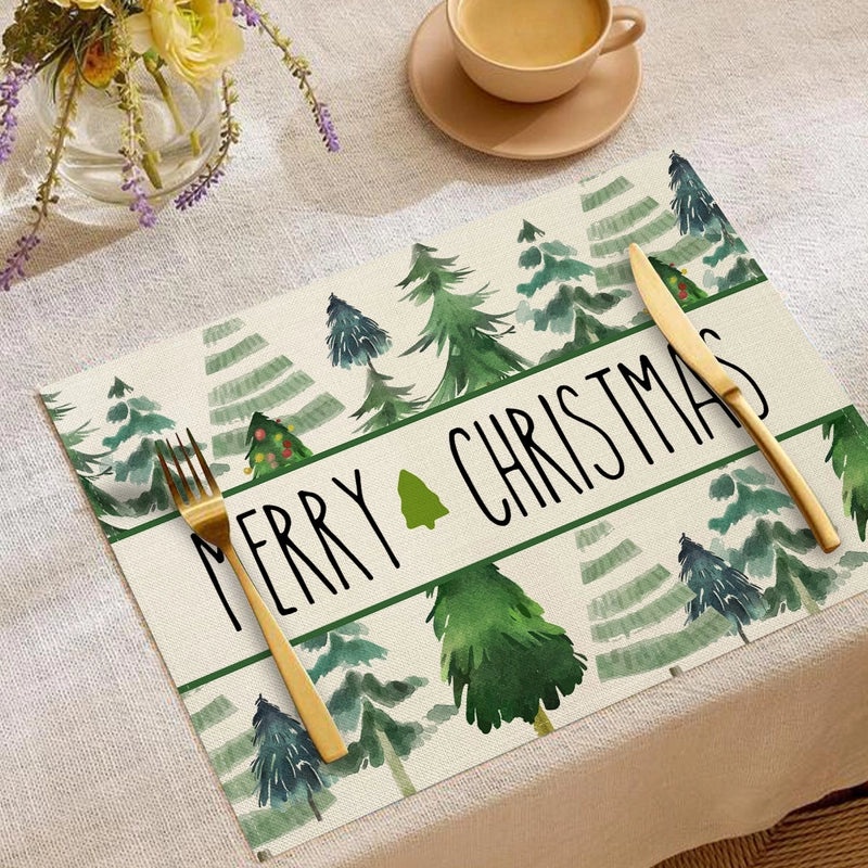 Minimalist Christmas Tree Placemat for Holiday Dining|Home Decor & Tableware