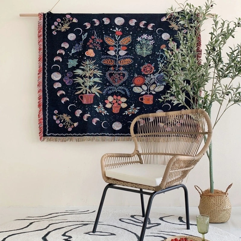 Floral Butterfly Cozy Cotton Throw Blanket|Home Decor & Bedding