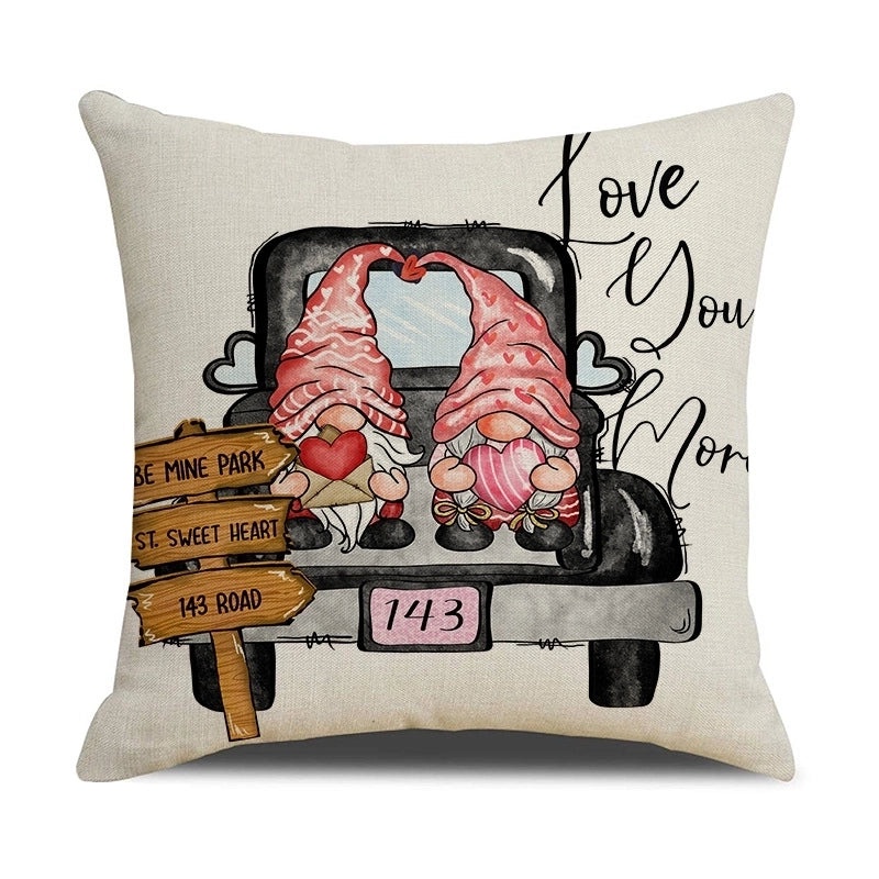 Retro Heart-Shaped Linen Pillow Covers Cute Decorative Cushion Cases|Home Decor Pillows