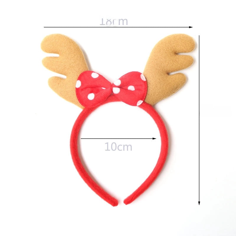 Festive Christmas Hairband with Santa Snowman and Reindeer Antlers for Kids Party Wear|Christmas Accessories