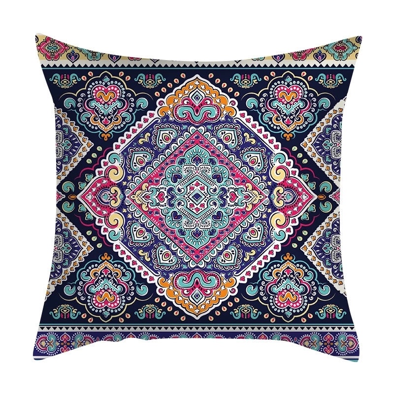 Bohemian Geometric Peach Skin Cushion Covers|Home Decor Pillows