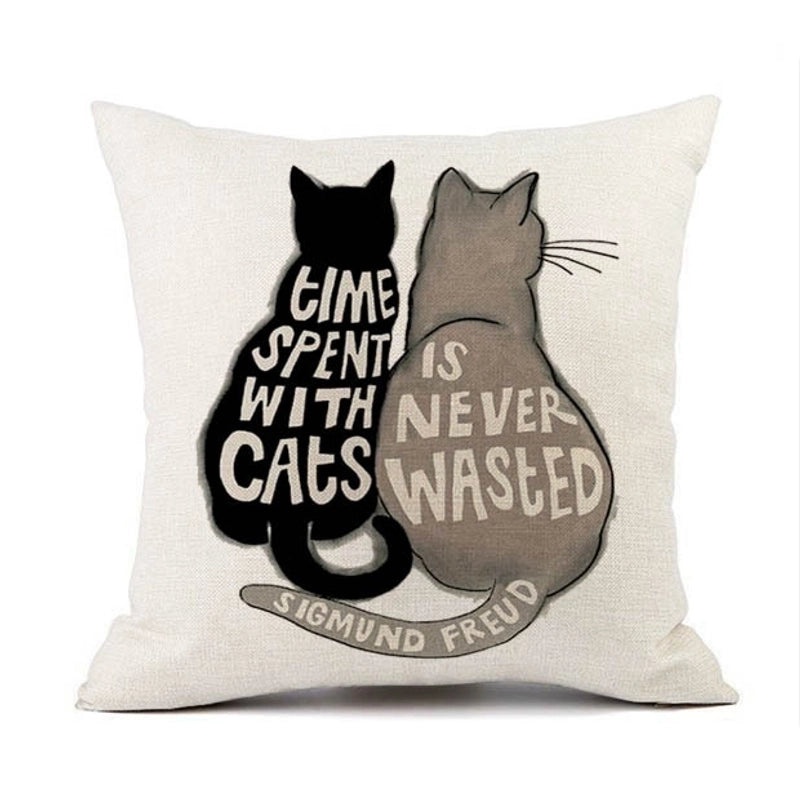 Adorable Cat-Themed Decorative Pillow Covers|Home Decor & Bedding