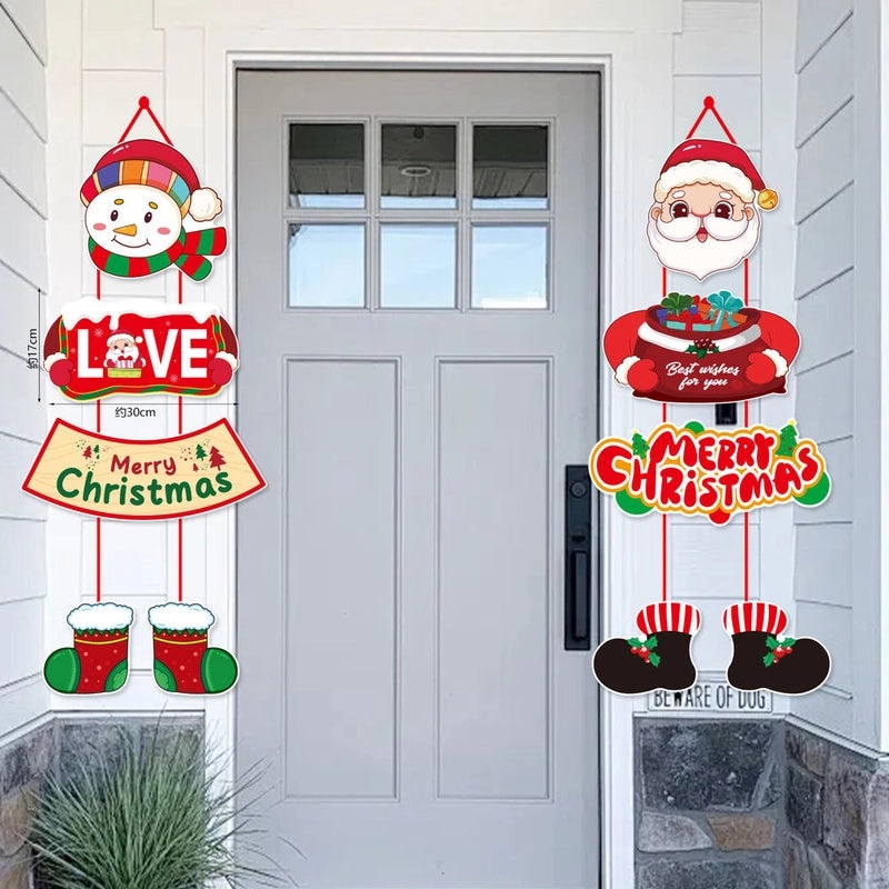 Christmas Hanging Ornaments Cute Santa Claus Snowman Decorations for Holiday Party Festive Home Decor | Holiday Decorations