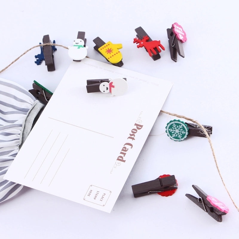 Festive Wooden Christmas Photo Clip for Pictures 1 Piece | Home Decor Accessories