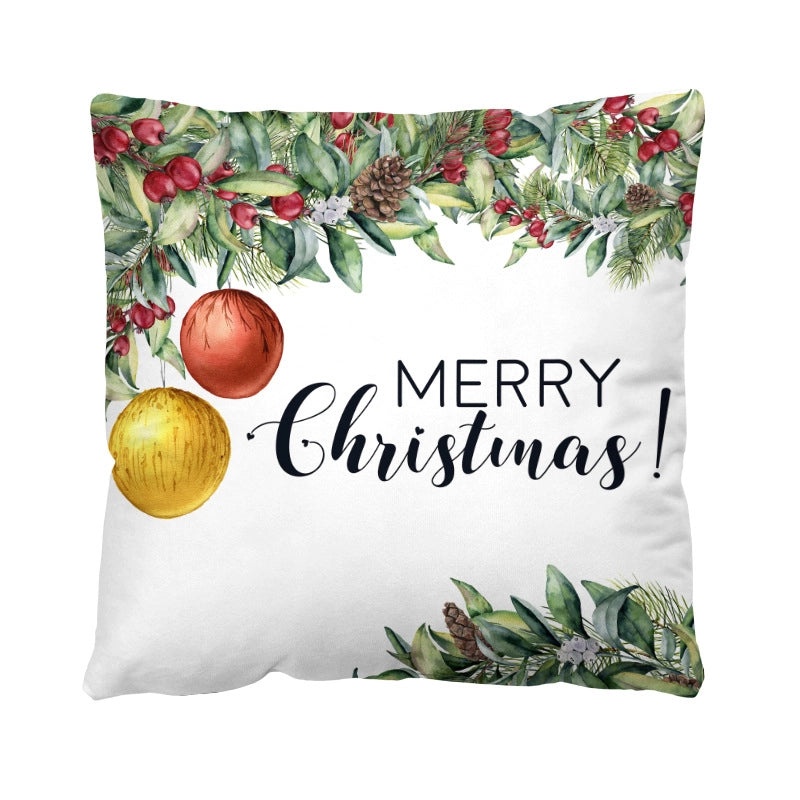 Christmas Plush Pillow Covers with Santa Claus & Christmas Tree Design | Home Decor & Sofa Accessories