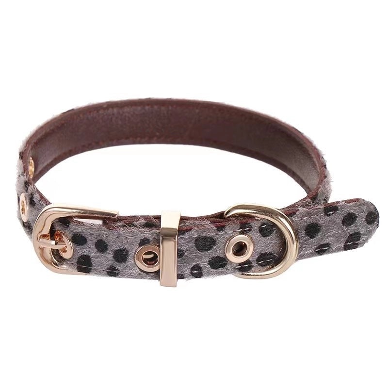 Luxury Mohair Leopard Print Pet Collar British Style | Pet Accessories