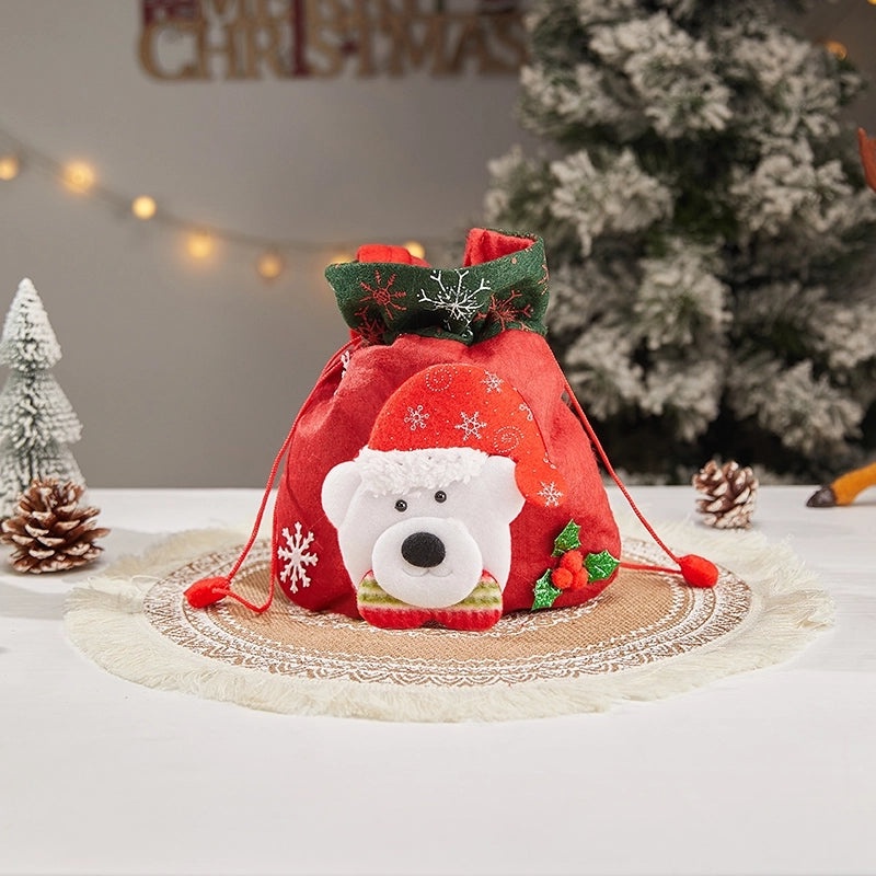 Christmas Cartoon Santa Snowman Gift Bags for Party Festival | Holiday Gift Bags