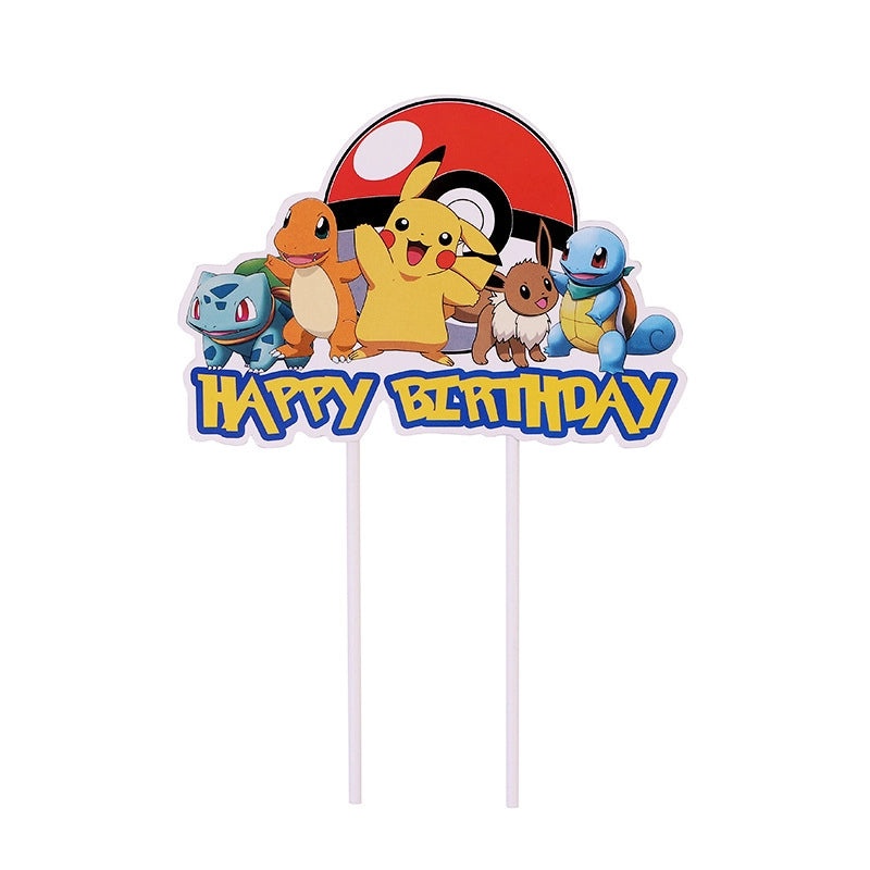Birthday Cartoon Letter Aluminum Foil Flag Balloon for Cake Decorating | Party Supplies
