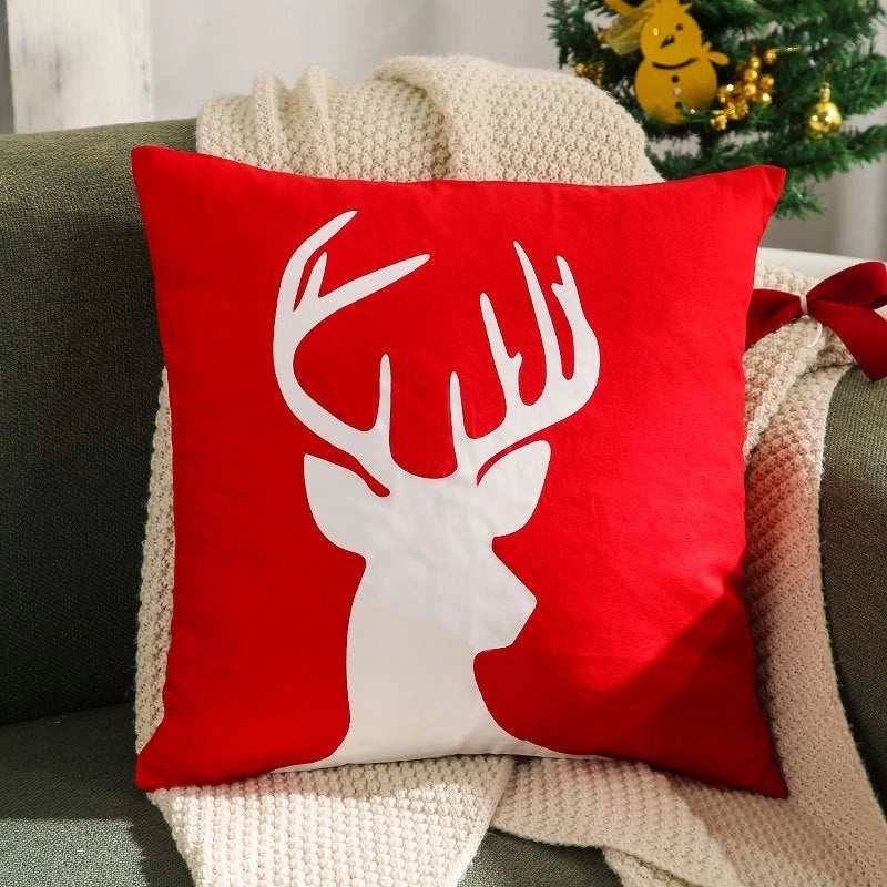 Christmas Tree and Reindeer Plush Pillow Covers|Home Decor Pillows