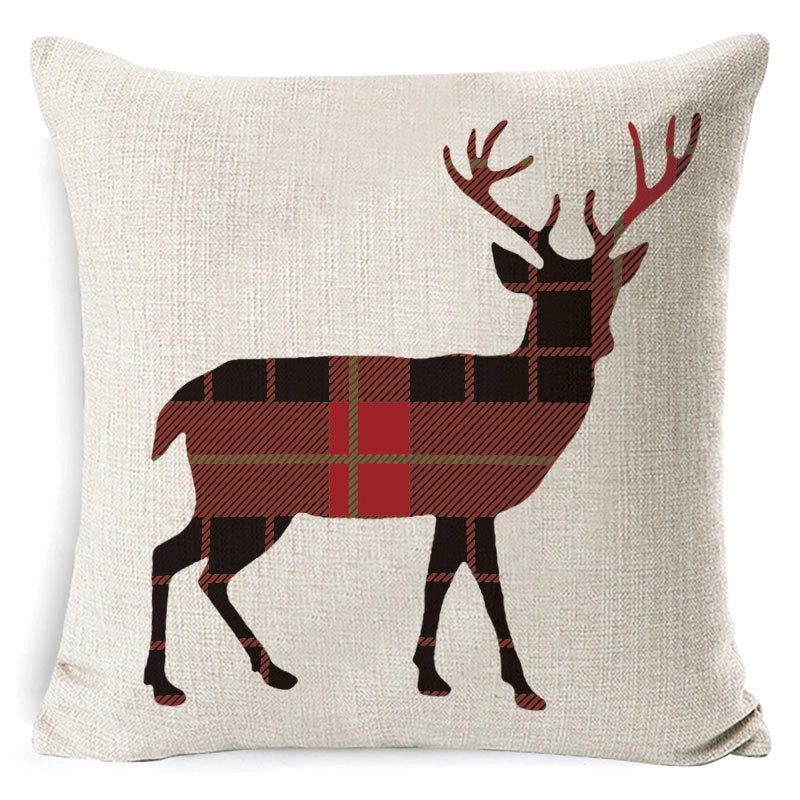 Vintage Alphabet Deer Polyester Cushion Covers|Home Decor Pillows