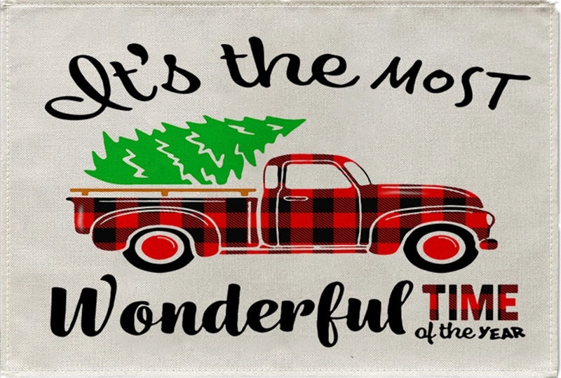 Vintage Cotton Linen Christmas Tree Letter Decoration|Home & Garden > Holiday Decor > Christmas Decorations