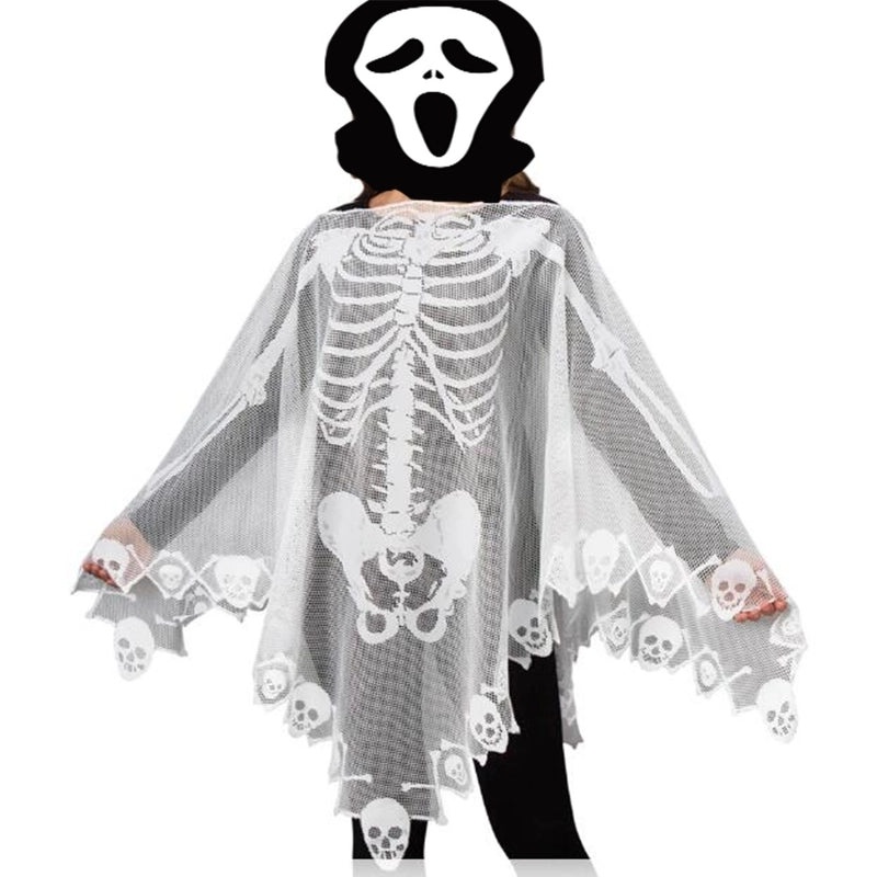 Funny Halloween Minimalist Skeleton Skull Costume Props Polyester Party Decorations|Party Supplies