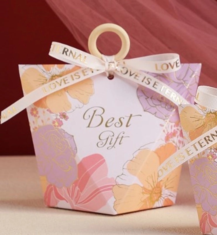 Floral Letter Paper Gift Bags for Wedding Banquets|Wedding Accessories