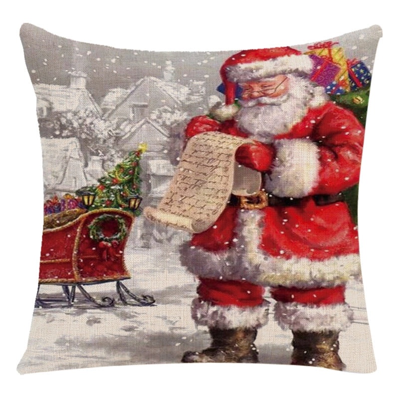 Christmas Santa Snowman Decorative Pillow Covers | Home Decor
