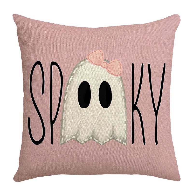 Halloween Nordic Pumpkin Ghost Linen Pillow Covers for Couch Sofa Decor | Home Decor & Pillows