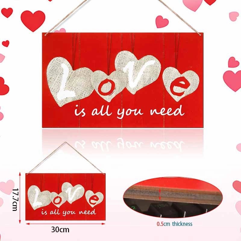 Romantic Heart-Shaped Wooden Date Ornament for Valentine’s Day | Home Decor & Seasonal Decorations