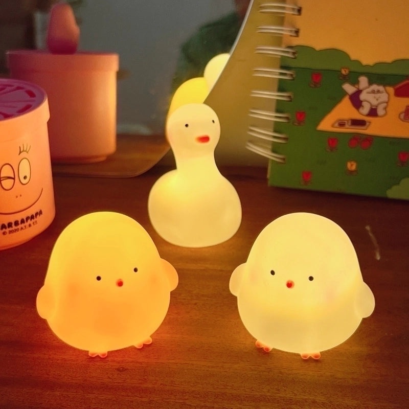 Adorable Bear, Pig, and Duck Vinyl Night Light for Indoor Use | Home Decor Lighting