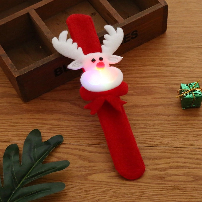 Christmas Light-Up Slap Bracelets for Kids, Snowman & Santa Designs|Kids Jewelry & Accessories