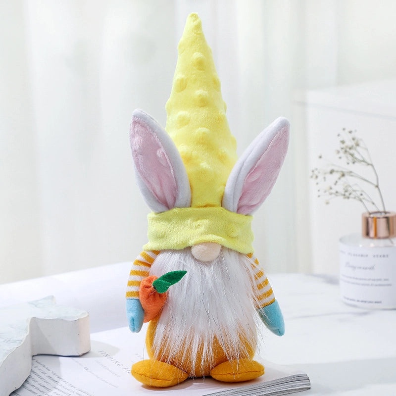 Easter Bunny Doll with Pointed Hat Cute Faceless Plush Ornament|Home Decor & Seasonal Decorations