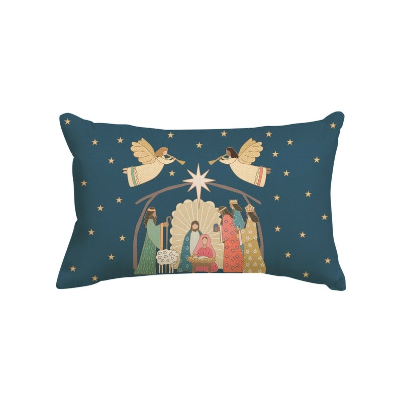 Christmas Holiday Linen Pillow Covers for Couch & Sofa | Home Decor