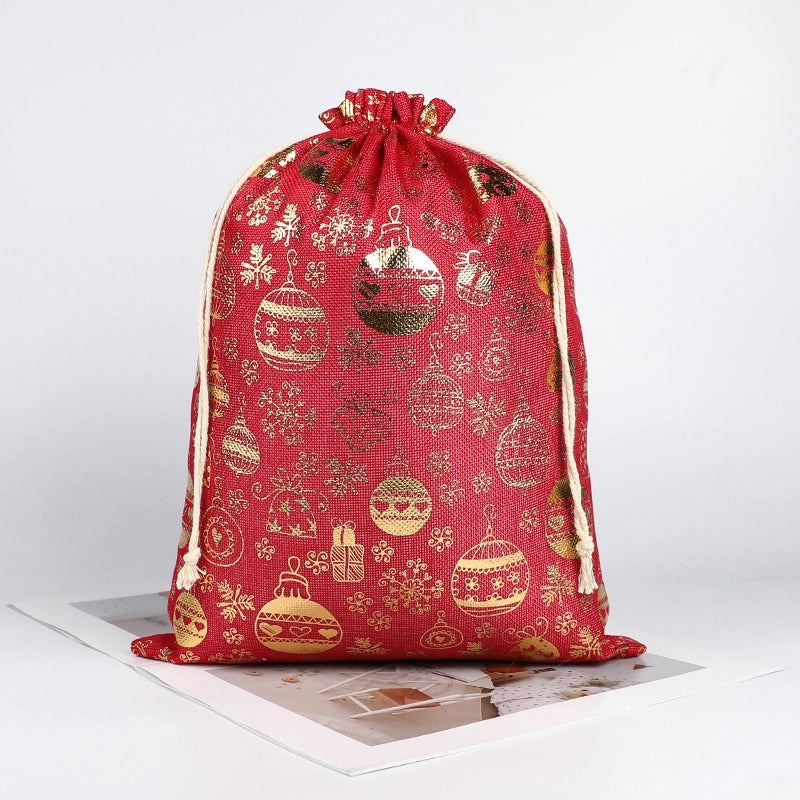 Christmas Tree Santa Claus Snowflake Gift Bags Festive Cloth Wrapping Supplies for Daily Holiday Use|Gift Wrapping Supplies