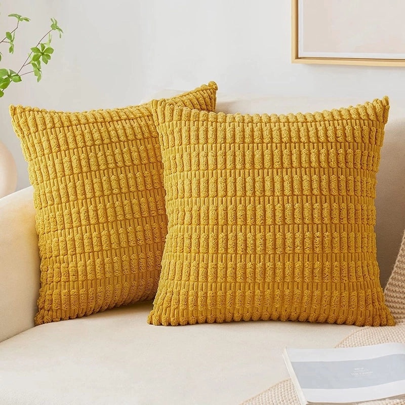 Corduroy Pillow Covers for Casual Vacation Decor | Home Textiles & Bedding