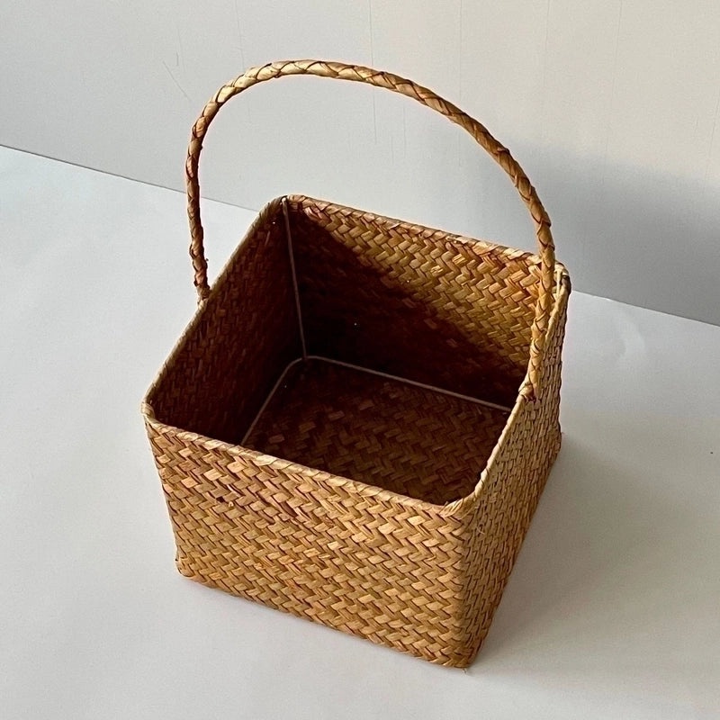 Pastoral Solid Color Wicker Straw Handbag Chic Bohemian Style|Women's Accessories Bags & Purses