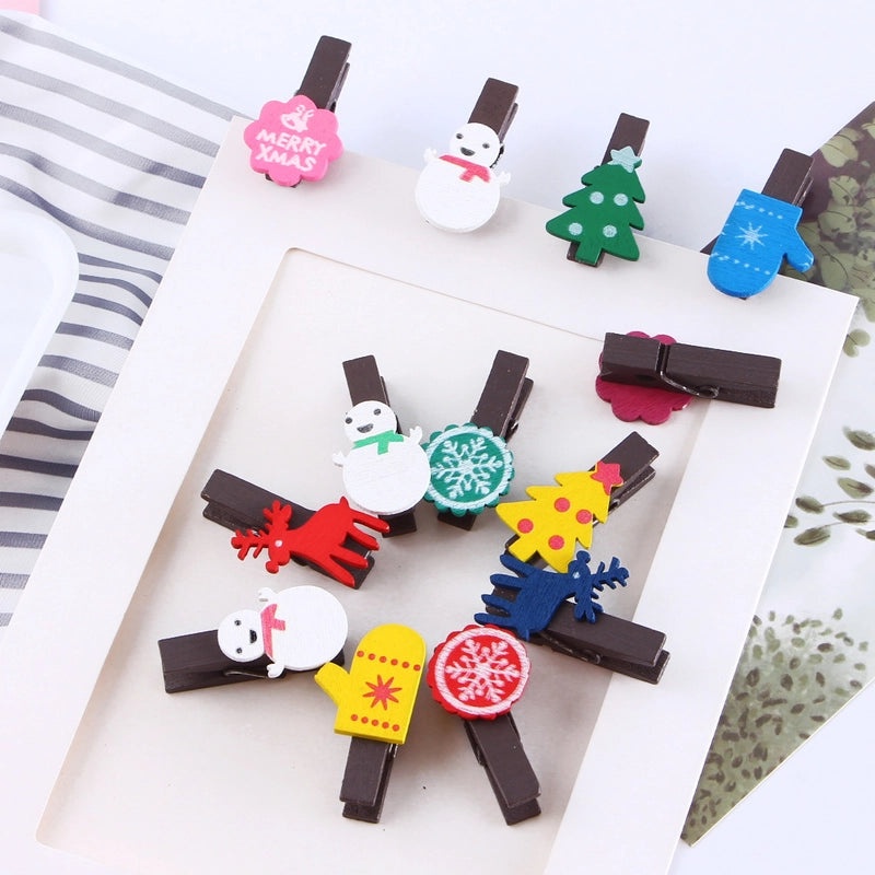 Festive Wooden Christmas Photo Clip for Pictures 1 Piece | Home Decor Accessories