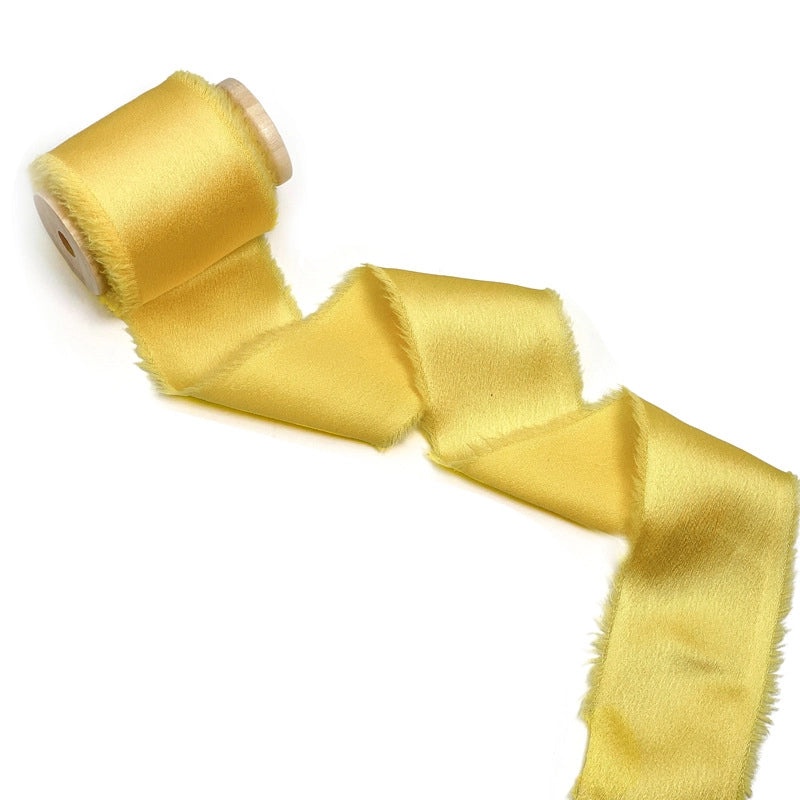 Soft Satin Hand-Torn Burlap Ribbon for Hair Flowers and Christmas Decoration|Craft Supplies & Ribbons