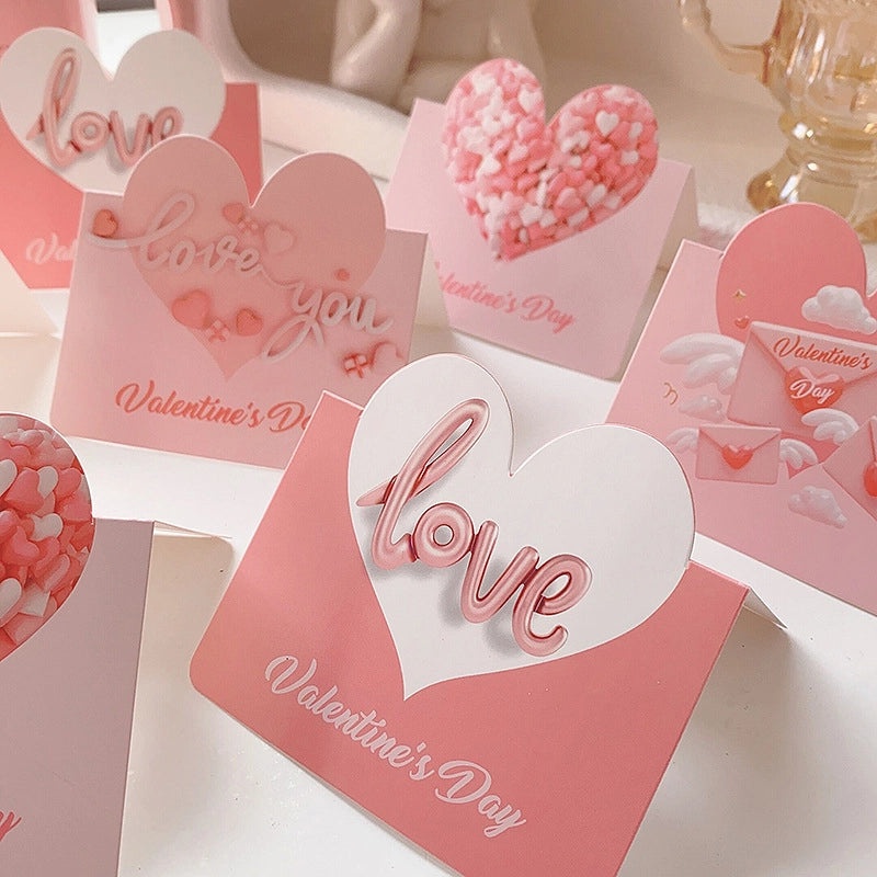 200 Pieces Valentine’s Day Heart Letter Paper Invitations Cute Date Festival Greeting Cards | Greeting Cards & Invitations