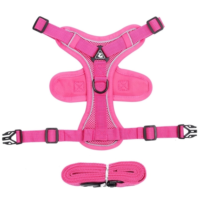 Reflective Breathable Dog Vest Harness with Hand-Holding Rope | Pet Harness & Leash