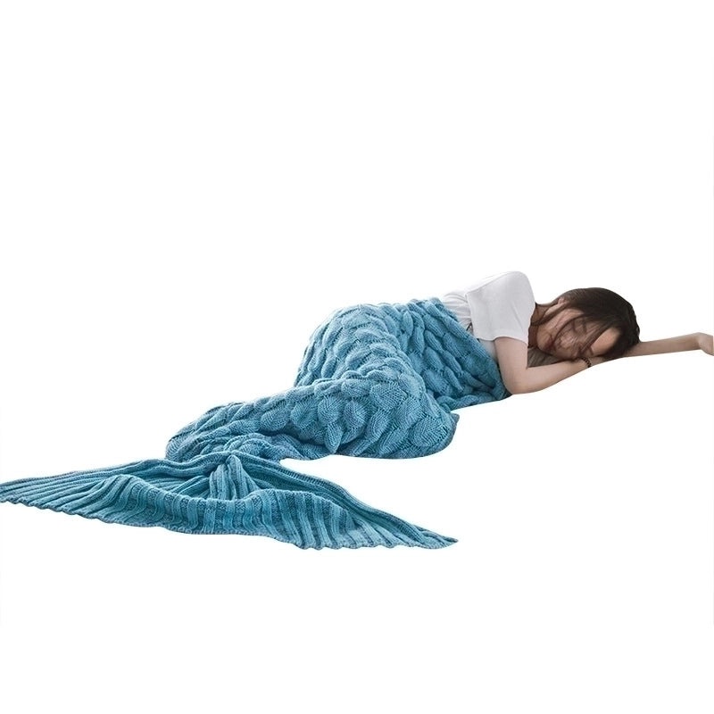 Solid Color Mermaid Acrylic Throw Blanket|Home & Living > Bedding > Throws & Blankets