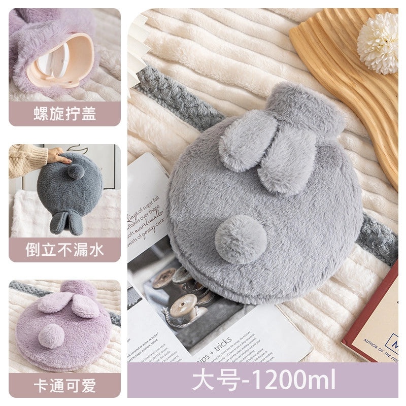 Cute Cartoon Rabbit Plush Hand Warmer with Removable Hot Water Bag | Home & Living Accessories