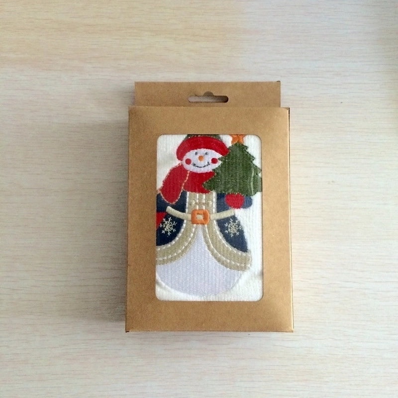 Christmas Tree Bow Knot Cotton Towel Soft Holiday Hand Towel | Home & Living Towels