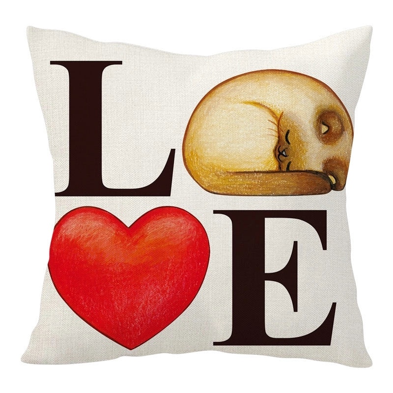 Heart Shaped Linen Pillow Covers for Home Decor|Home Textiles & Linens