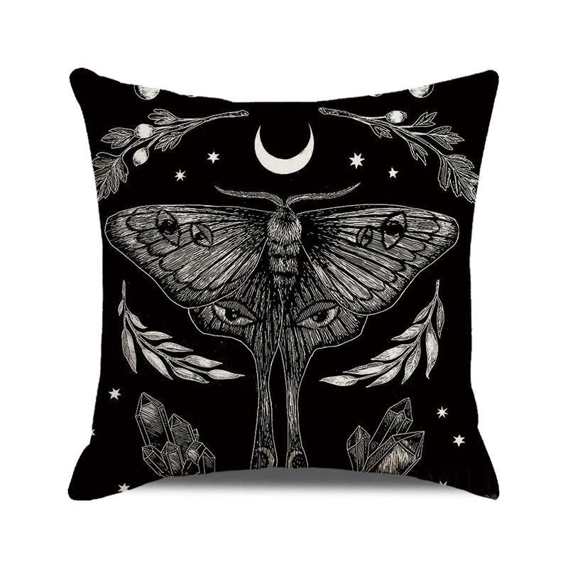 Halloween Skull Cotton Pillow Covers Retro Punk Style for Couch Sofa Decor|Home Decor & Pillows