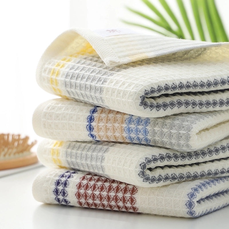 Soft Cotton Gauze Honeycomb Waffle Face Towel | Home & Daily Essentials
