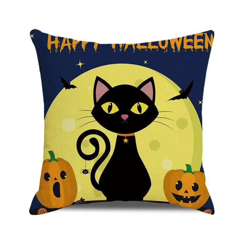 Halloween Cartoon Letter Dog Cat Plush Pillow Cushion for Couch Sofa|Home Decor