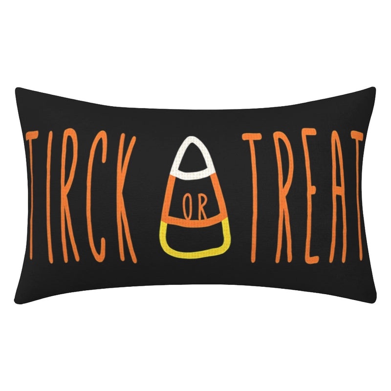 Halloween Ghost Letter Print Pillow Cover Cute Funny Polyester Case | Home Decor Pillow Covers