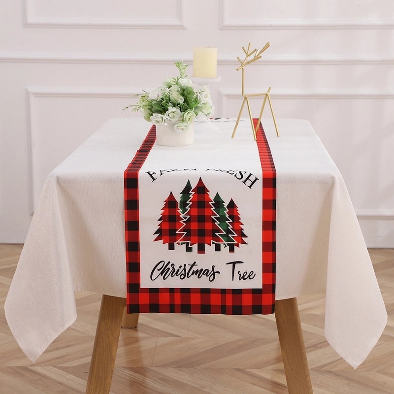 Festive Christmas Alphabet Tablecloth for Holiday & Daily Use|Home Decor Table Linens