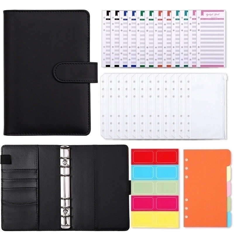 Creative Macaron A6 PU Refillable Loose-leaf Accounting Planner|Stationery & Office Supplies