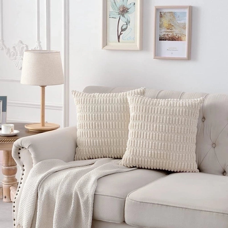 Corduroy Pillow Covers for Casual Vacation Decor | Home Textiles & Bedding