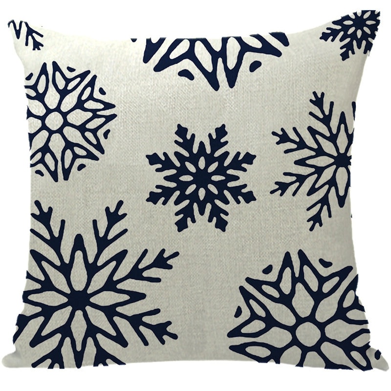 Winter Snowflake and Elk Linen Pillow Covers|Home Decor Pillows