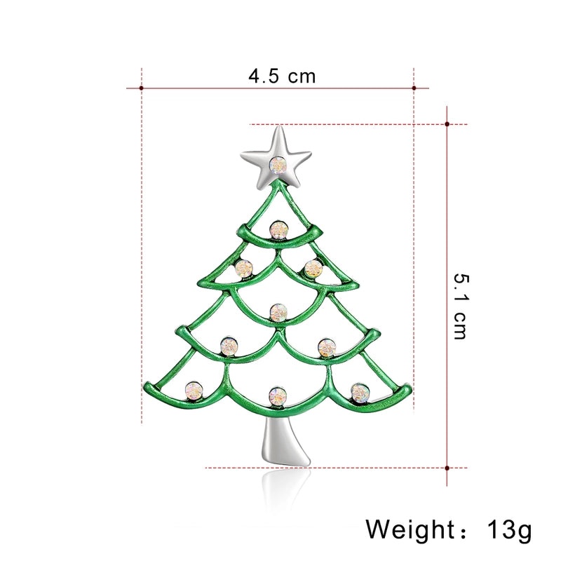 Minimalist Christmas Tree Alloy Pendant Necklace | Holiday Jewelry