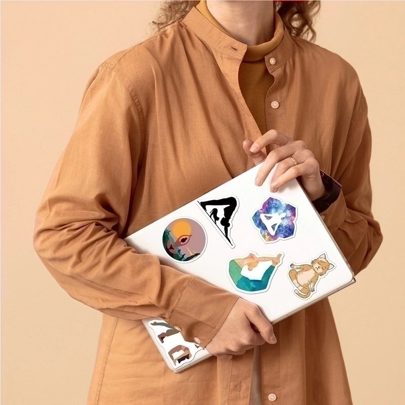 Mandala Yoga Pattern Round Stickers 50 Sheets for Decoration|Home Decor & Craft Supplies